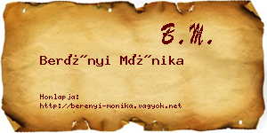 Berényi Mónika névjegykártya