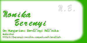 monika berenyi business card